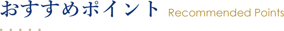 おすすめポイント Recommended Points